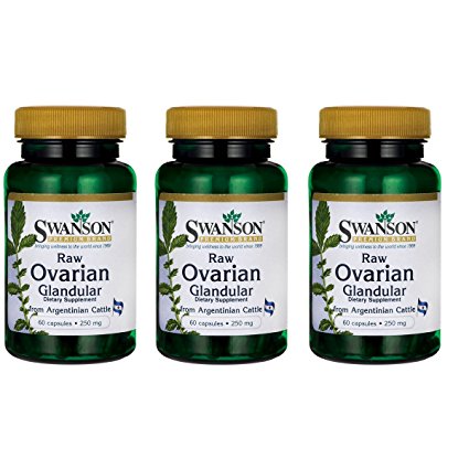 Swanson Ovarian Glandular 250 mg 60 Caps 3 Pack