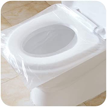 Disposable Toilet Seat Covers，Abnaok 50 Packs Waterproof Individually Wrapped Portable Travel Toilet Seat Covers for Adults Kids Toddler Potty Training Public Toilet Cruise Plane Train