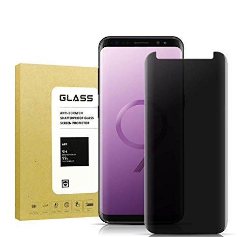 for Galaxy S9 Privacy Anti-Spy Tempered Glass Screen Protector,Taball[Anti-Scratch][Case Friendly][Bubble Free][3D Curved][9H Hardness] Tempered Glass Screen Protector for Samsung Galaxy S9