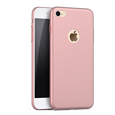 YIHAILU iPhone 7 Case Smoothly Skin Shockproof Ultra Thin Slim Scratch Resistant Cover(Silky Rose Gold)
