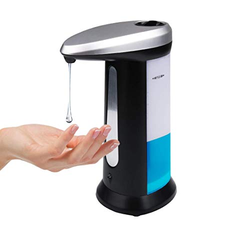 Smyidel Automatic Soap Dispenser,Touchless Anti-Leakage Liquid Dispenser Hands Free Infrared Motion Sensor 400ML for Bathroom & Kitchen