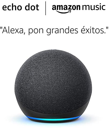 Amazon Echo Dot (4.ª generación) tela de color antracita  Amazon Music Unlimited (6 meses GRATIS con renovación automática)