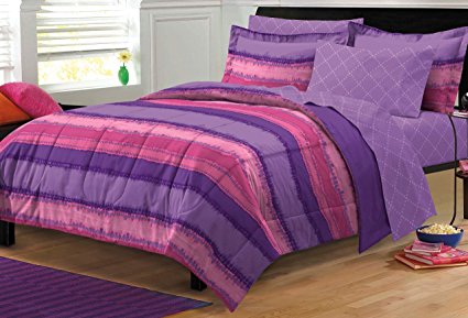 My Room Tie Dye Ultra Soft Microfiber Comforter Sheet Set, Multi-Colored, Twin/Twin X-Large