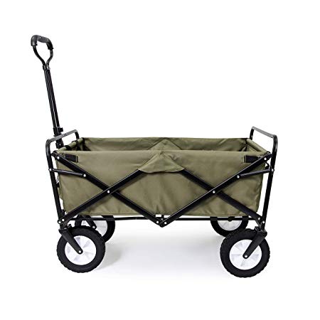 Mac Sports Collapsible Folding Outdoor Utility Wagon, Green