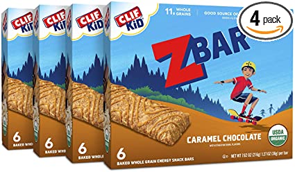 Clif Kid ZBAR - Organic Granola Bars - Caramel Chocolate - (1.27 Ounce Energy Bars, Lunch Box Snacks, 24 Count)