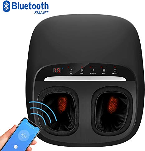 Foot Massager with Heat, Etekcity Shiatsu Electric Foot Massage Machine, App Control, Relaxation Gift for Dad/Mom/Men/Women, Deep Kneading Therapy & Air Compression for Foot Pain Relief, Size 12