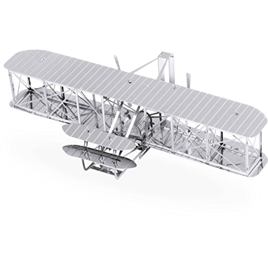 Fascinations Metal Earth Wright Brothers Airplane 3D Metal Model Kit