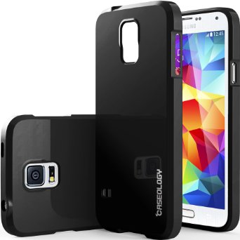 Galaxy S5 Case Caseology Daybreak Series Slim Fit Shock Absorbent Cover Black Slip Resistant for Samsung Galaxy S5 - Black