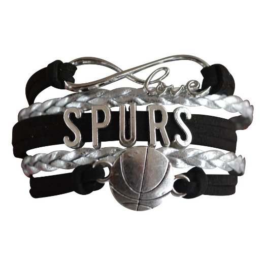 Spurs Bracelet San Antonio Spurs Jewelry Basketball Bracelet NBA Bracelet and Perfect Gift