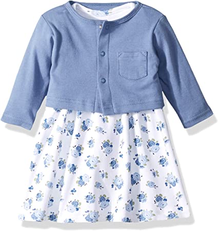 Luvable Friends Baby-Girls Dress and Cardigan Set