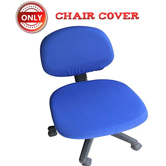 A.B Crew Computer Office Chair Cover Pure Color Universal Chair Cover Stretch Rotating Chair Cover (Blue)