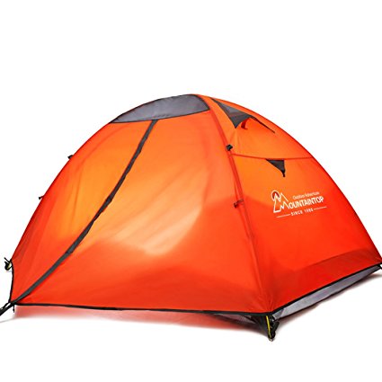 Mountaintop Waterproof 2 Person Tent/Backpacking Tents for Camping/3-4 Season Camping Tent with Carrying Bag