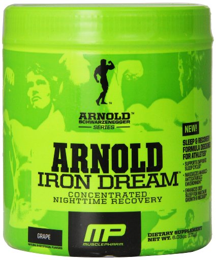 Muscle Pharm Arnold Schwarzenegger Series Iron Dream Nighttime Recovery, Grape, 30 Servings