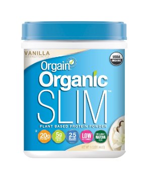 Orgain Organic Slim Plant Based Protein Powder, Vanilla, 1.02 Pound