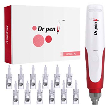 Dr. Pen Ultima N2 Professional Microneedling Pen, Wireless Electric Skin Repair Tool Kit with 36-Pin Replacement Needles Cartridges(12 PCS)