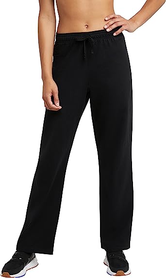 Champion Women's Jersey Pants, Comfortable Cotton Lounge Pants for Women, 100% Cotton, 31.5"