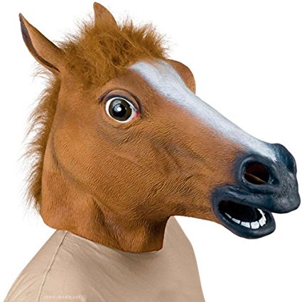 Supmaker Deluxe Novelty Halloween Costume Party Latex Animal Head Mask Horse head