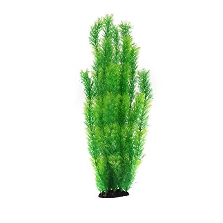 Water & Wood 21.6 Height Green Plastic Artificial Water Plant Grass for Fish Tank by Como