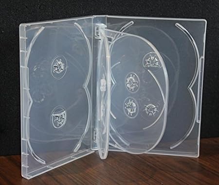 New 1 Crystal Clear Multi Eight Tray DVD Case Box 22mm 8 Discs Holder W Flap Premium Quality