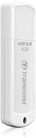 Transcend JetFlash 370 USB Flash Drive, 4 GB, White (TS4GJF370)