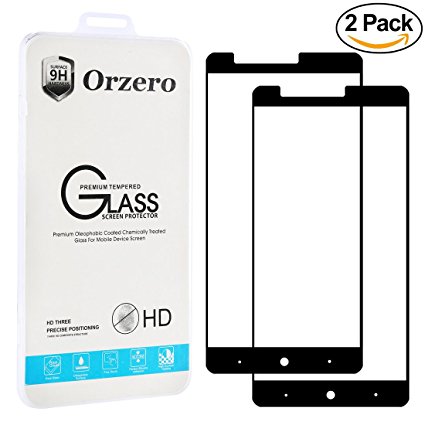 [2 Pack] Orzero ZTE ZMAX Pro [ Full Coverage ] Tempered Glass Screen Protector, 2.5D Arc Edges 9 Hardness High Definition Anti-Scratch Anti-Fingerprint [Lifetime Replacement Warranty]