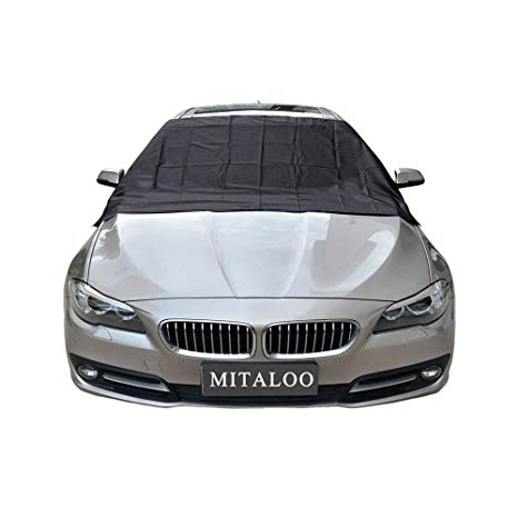 MITALOO Magnetic Windshield Snow Frost Ice Cover Sunshade Snow Covers with Magnet Edges Fits Most Car, SUV, Truck, Van or Automobile with 70"x 54"