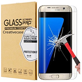 Galaxy S7 Edge Screen Protector,S7 Edge Screen Protector,Creativecase [Anti-Scratch][9H Hardness][Case Friendly] Clear Tempered Glass Screen Protector for Samsung Galaxy S7 Edge