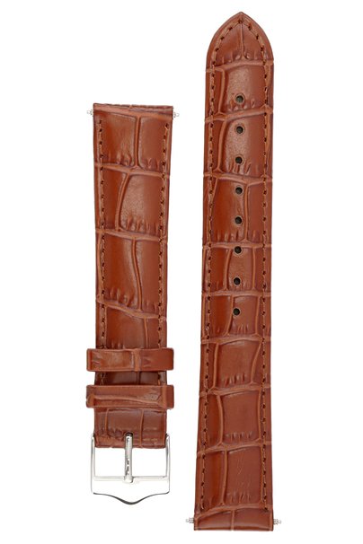 Signature Tropico watch band. Replacement watch strap. Genuine leather. Silver Buckle