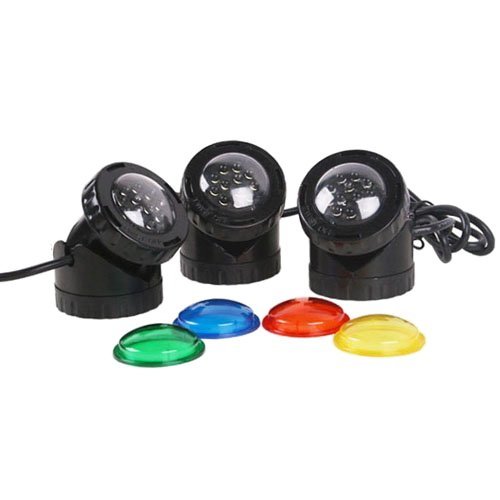 Jebao PL1LED-3 Submersible Pond LED Light with Colored Lenses