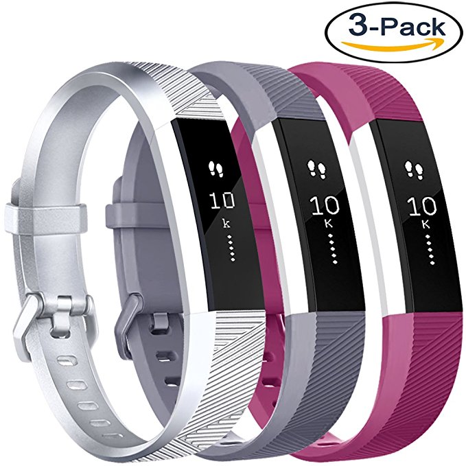 Vancle For Fitbit Alta HR Bands and Fitbit Alta Bands (3 PACK), Newest Sport Replacement Wristbands with Secure Metal Buckle for Fitbit Alta HR/Fitbit Alta