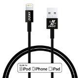 Apple MFI Certified iXCC  Lightning Cable 3ft Three Feet Element Series 8 pin to USB SYNC Cable Charger Cord for Apple iPhone 5  5s  5c  6  6 Plus iPod 7 iPad Mini  mini 2 mini 3 iPad 4  iPad Air  iPad Air 2Compatible with iOS 8 Black