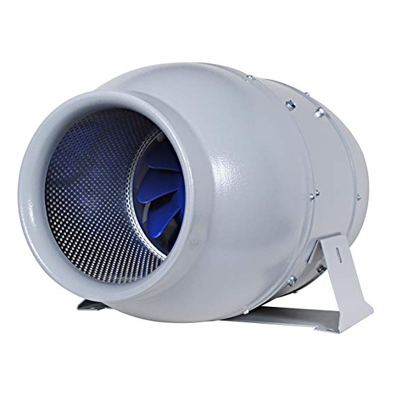 Inline Duct Fan “Silent Series” 8 Inch, 473 CFM, 111W, Ultra Quiet Sound lnsulated HVAC Vent and Grow Room Exhaust Blower with Speed Controller and Autopilot, 36 dBA, 19.62 Lb