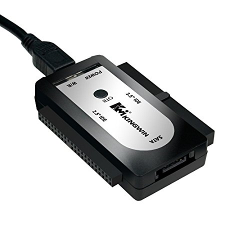 Kingwin USB 2.0 to SATA and IDE Adapter for 2.5 Inches and 3.5 Inches Hard Drive with One Touch Back-Up