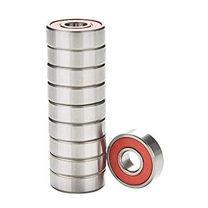 BESIY Bearings for Skateboards, Longboards, Inline Skates, Roller Skates, Spinners, Double Shielded,8x22x7 Miniature Ball Bearings, 608, ABEC（Pack of 8)