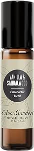 Edens Garden Vanilla Sandalwood Essential Oil Blend, 100% Pure & Natural Premium Best Recipe Therapeutic Aromatherapy Essential Oil Blends, Pre-Diluted 10 ml Roll-On