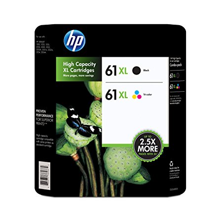 HP 61XL Black and 61XL Color Combo