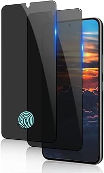 Skinomi (Pack Of 1 Privacy Tempered Glass Screen Protector Guard for Samsung Galaxy S22 plus [Fingerprint Unlock Supported] [Case Friendly] [Diamond Hard 9H] Protector for Samsung S22 plus