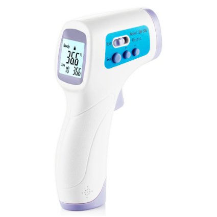 GRDE® Non-Contact Forehead Infrared thermometer High Measurement Accuracy, Fever alarm, Storage Capacity of 32 Groups of Measurement Data, Auto power off function (300)