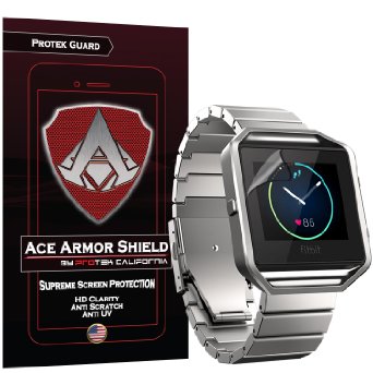 Ace Armor Shield (4 PACK) Screen Protector for the fitbit Blaze with free lifetime Replacement Warranty