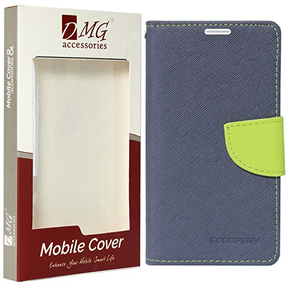 DMG Premium Drop Protection Wallet Case Flip Cover for Coolpad Note 3 Lite (Pebble Blue)