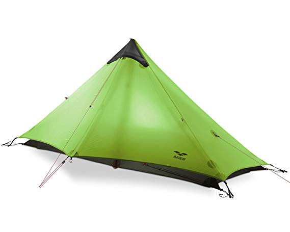 MIER Ultralight Tent 3-Season Backpacking Tent for 1-Person, 2-Person or 3 Person, Camping, Trekking, Kayaking, Climbing, Hiking (Trekking Pole is NOT Included)