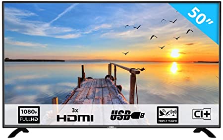 HKC 50F2-UK 50 inch Full HD TV Triple tuner DVB T/T2/S/S2/C 3x HDMI USB Mediaplayer