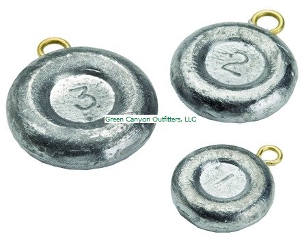 Bullet Weights Disc Fishing Sinker (4-Pack), 4-Ounce