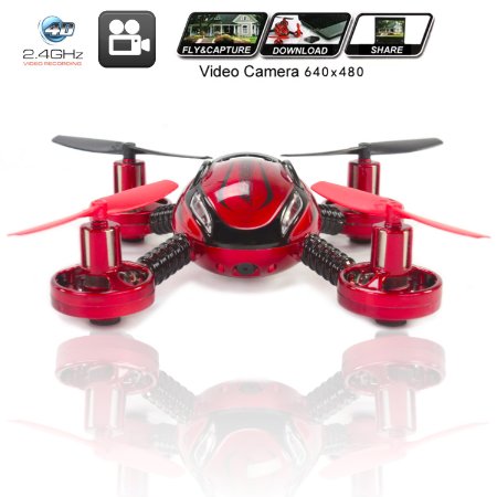 Drone with Camera Quadcopter JXD 392 - Best Mini Drones on sale - Built in Camera, Easy Flight Control, Stable Landing, Fast Response Remote, 4GB SD Card & Reader - KiiToys® USA Warranty