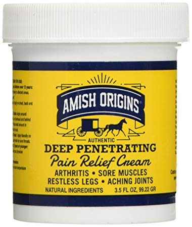 Amish Origins Greaseless Deep Penetrating Pain Relief Cream, 2 Count