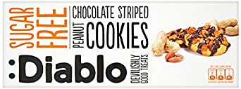 Diablo Sugar Free Peanut and Chocolate Striped Cookies 150 g