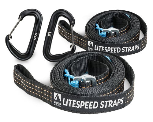 LiteSpeed 11 ft Hammock Tree Straps With Climber-rated Wiregate Carabiners Included- Easy Adjustable Cinch Buckle System No More Loops Strong Lightweight Pure Polyester