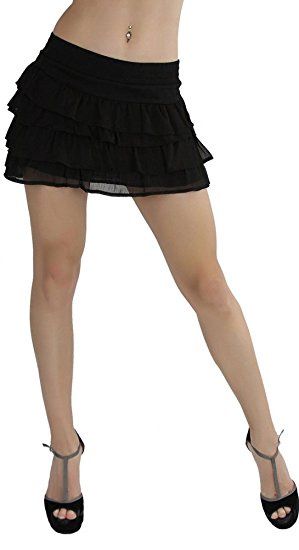 ToBeInStyle Women's Ruffled Layered MiniSkirt