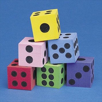 Big Foam Playing Dice (12 Pack)(Discontinued by manufacturer)