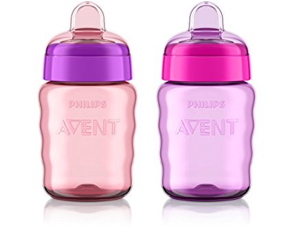 Philips Avent My Easy Sippy Cup, 9 Ounce, Pink/Purple, Stage 2 (colors may vary)